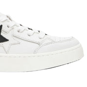 2Star Scarpe Sneakers Made in Italy artigianali New Star Pelle donna Bianco Nero