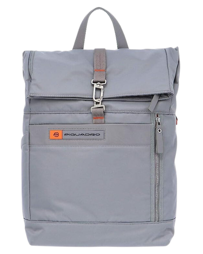 Piquadro Roll Top In Tessuto Tecnico Rigenerato Grigio Unisex 1