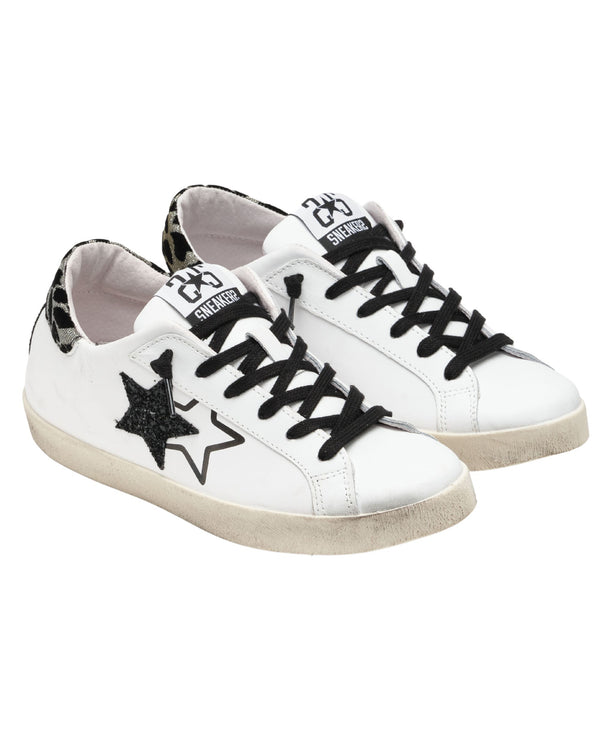 Sneaker One Star In Pelle Bianco Donna-2