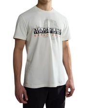 Napapijri S-Iceberg Logo Full Cotton T-Shirt White