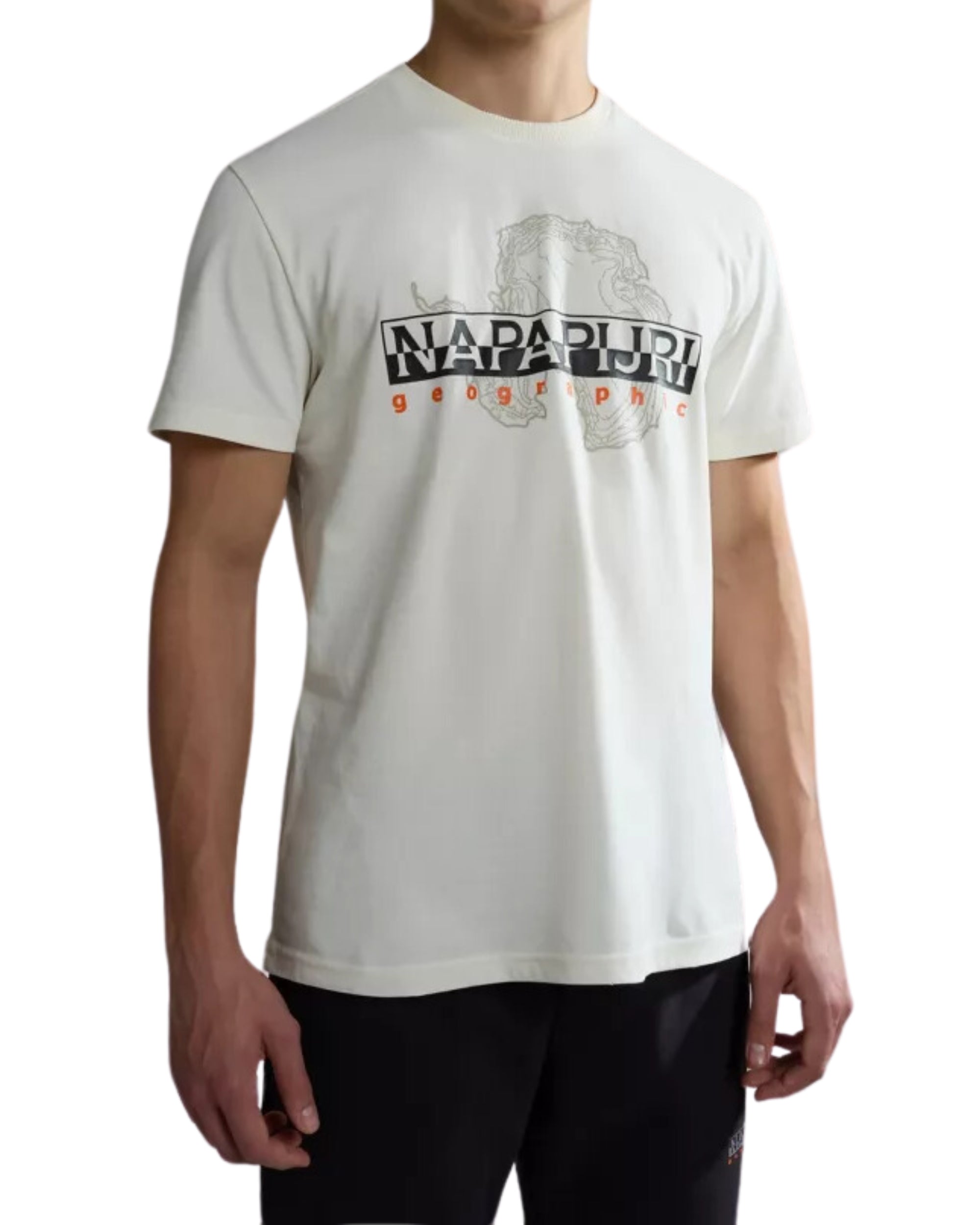 Napapijri S-Iceberg Logo Full Cotton T-Shirt White