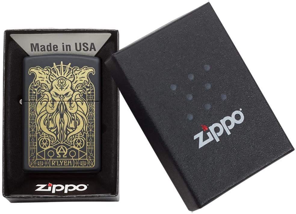 Zippo Windproof Refillable Made In Usa Black Unisex