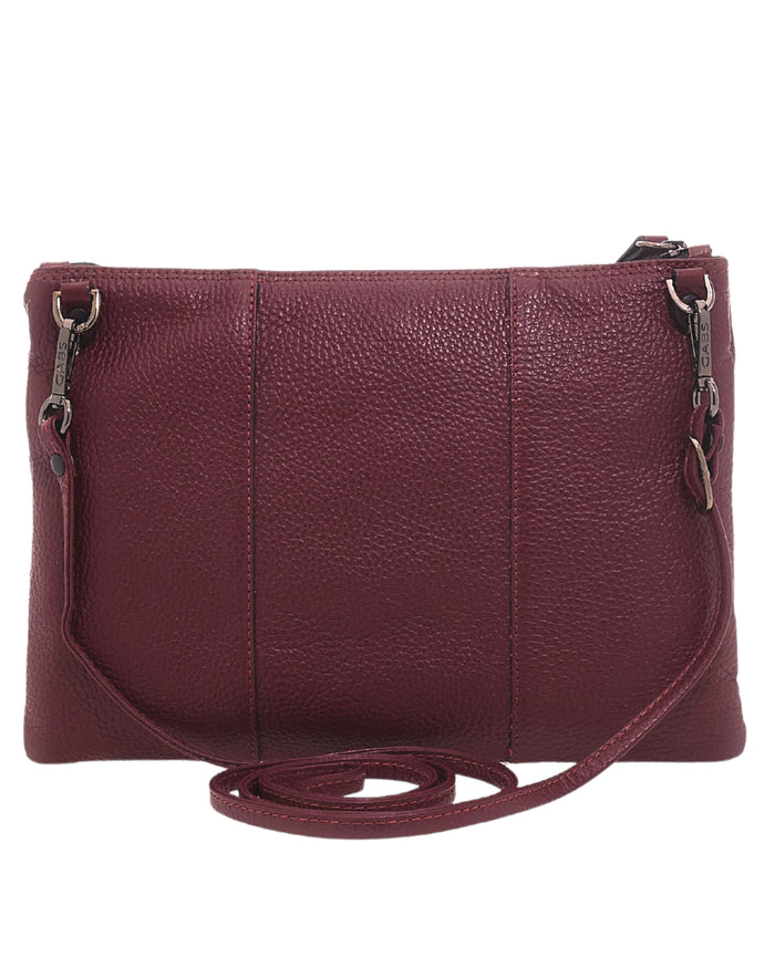 Gabs Clutch Shoulder Hand Leather Red 2