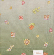 THUN Tovaglia Antimacchia 150x260 cm Country Flowers Green verde