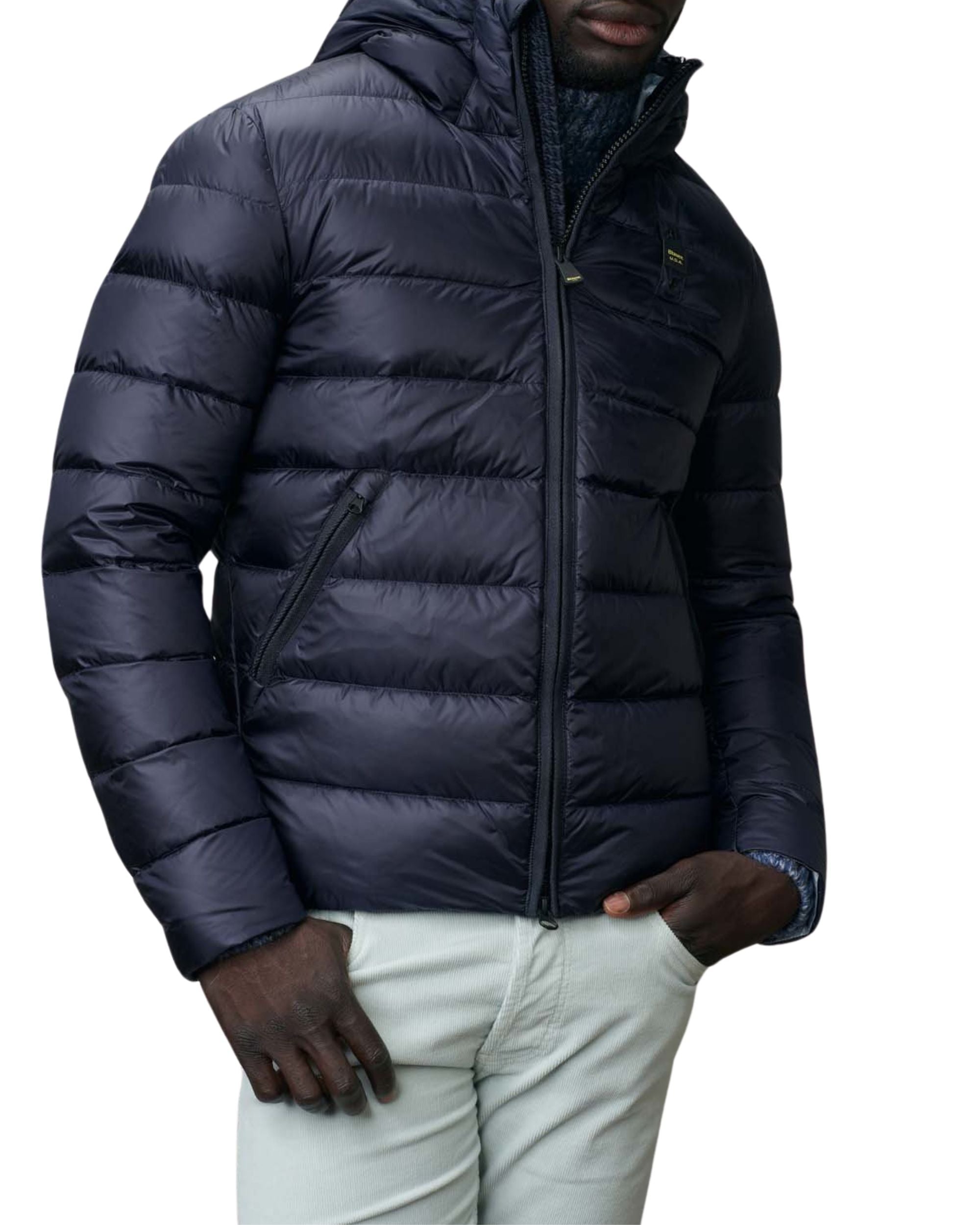 Blauer Horizontal Pattern Blue Men