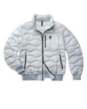 Blauer Giubbino Piumino con Fodera in Piuma Onda Azzurro Celeste Uomo