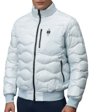 Blauer Giubbino Piumino con Fodera in Piuma Onda Azzurro Celeste Uomo