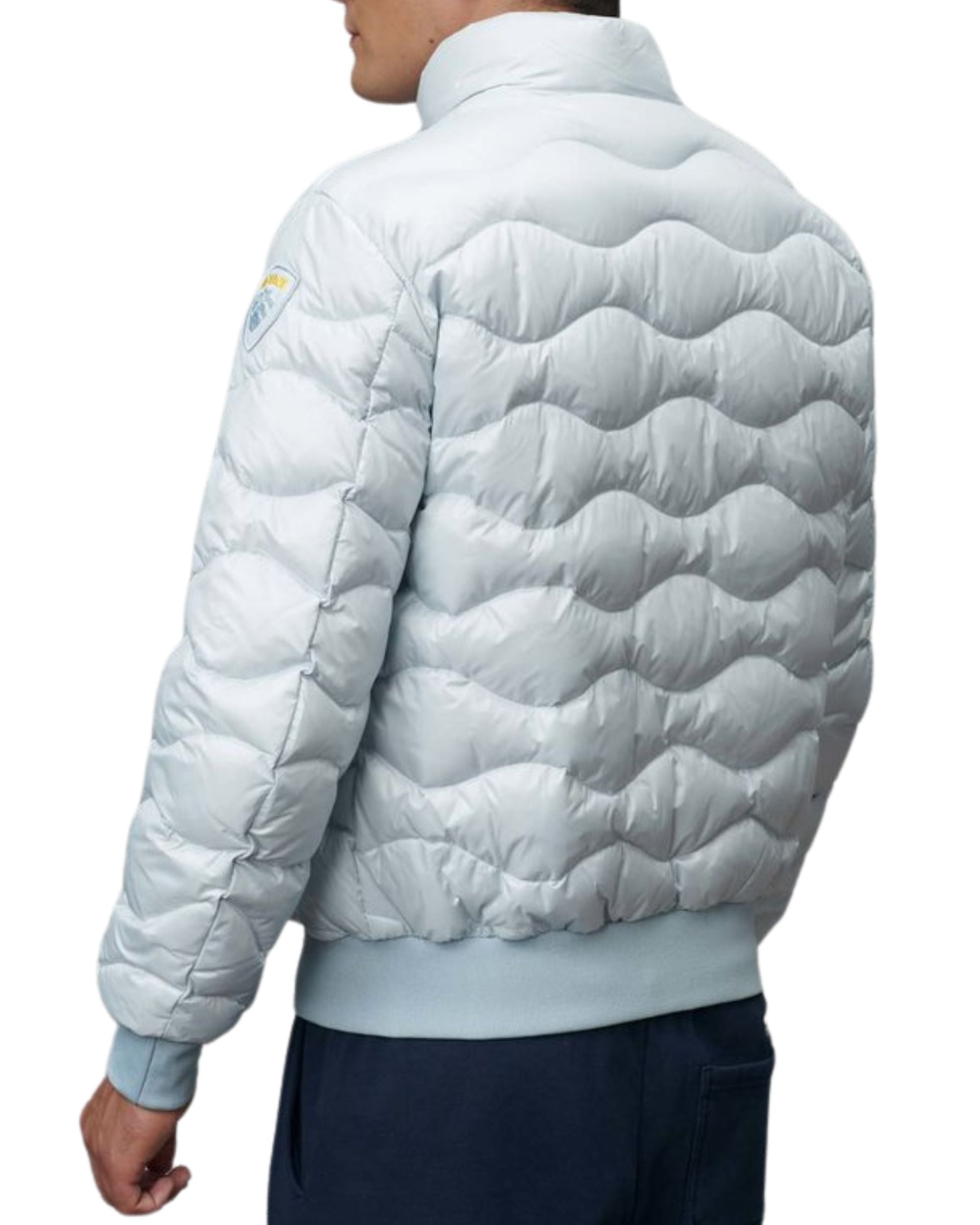 Blauer Giubbino Piumino con Fodera in Piuma Onda Azzurro Celeste Uomo