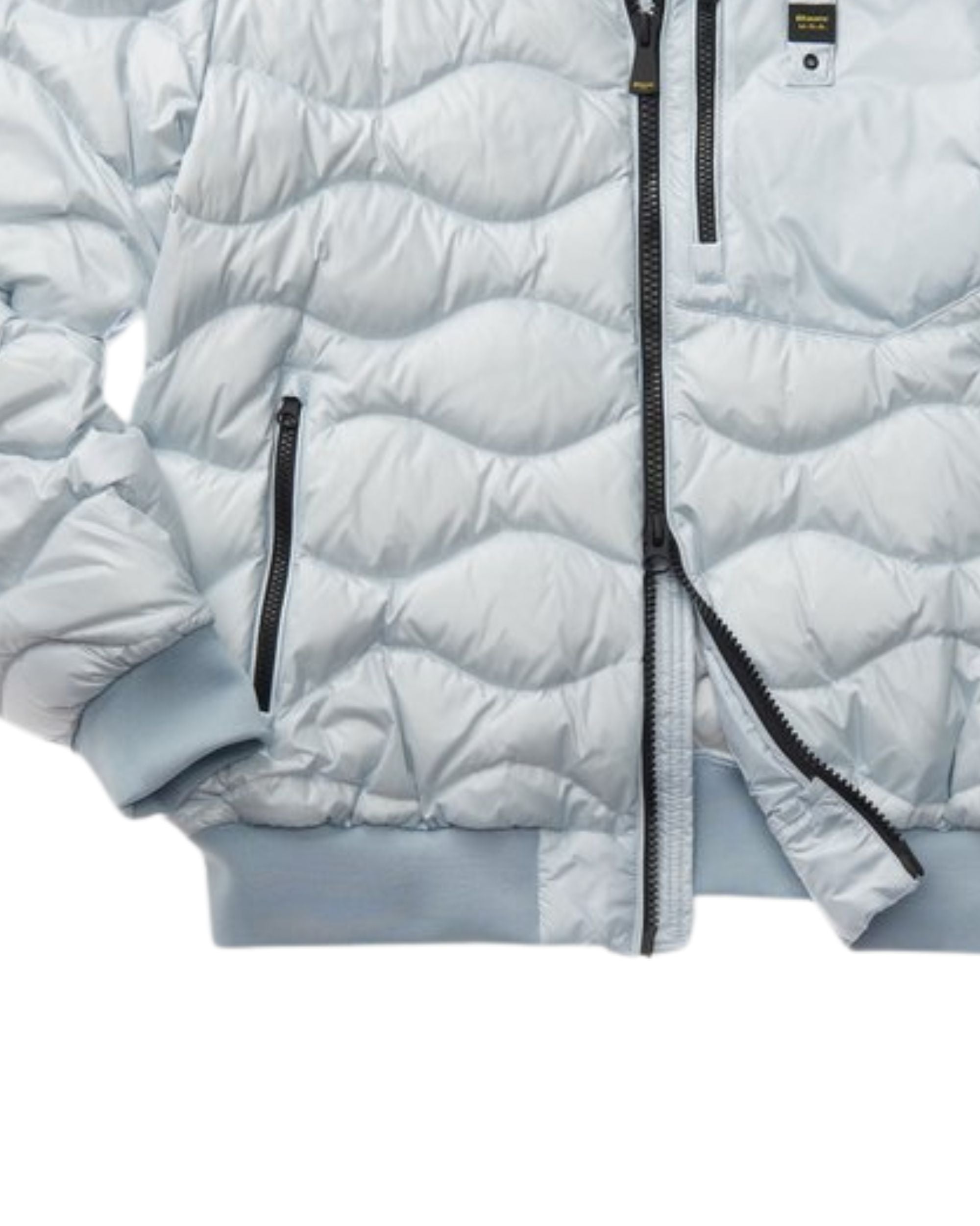 Blauer Giubbino Piumino con Fodera in Piuma Onda Azzurro Celeste Uomo