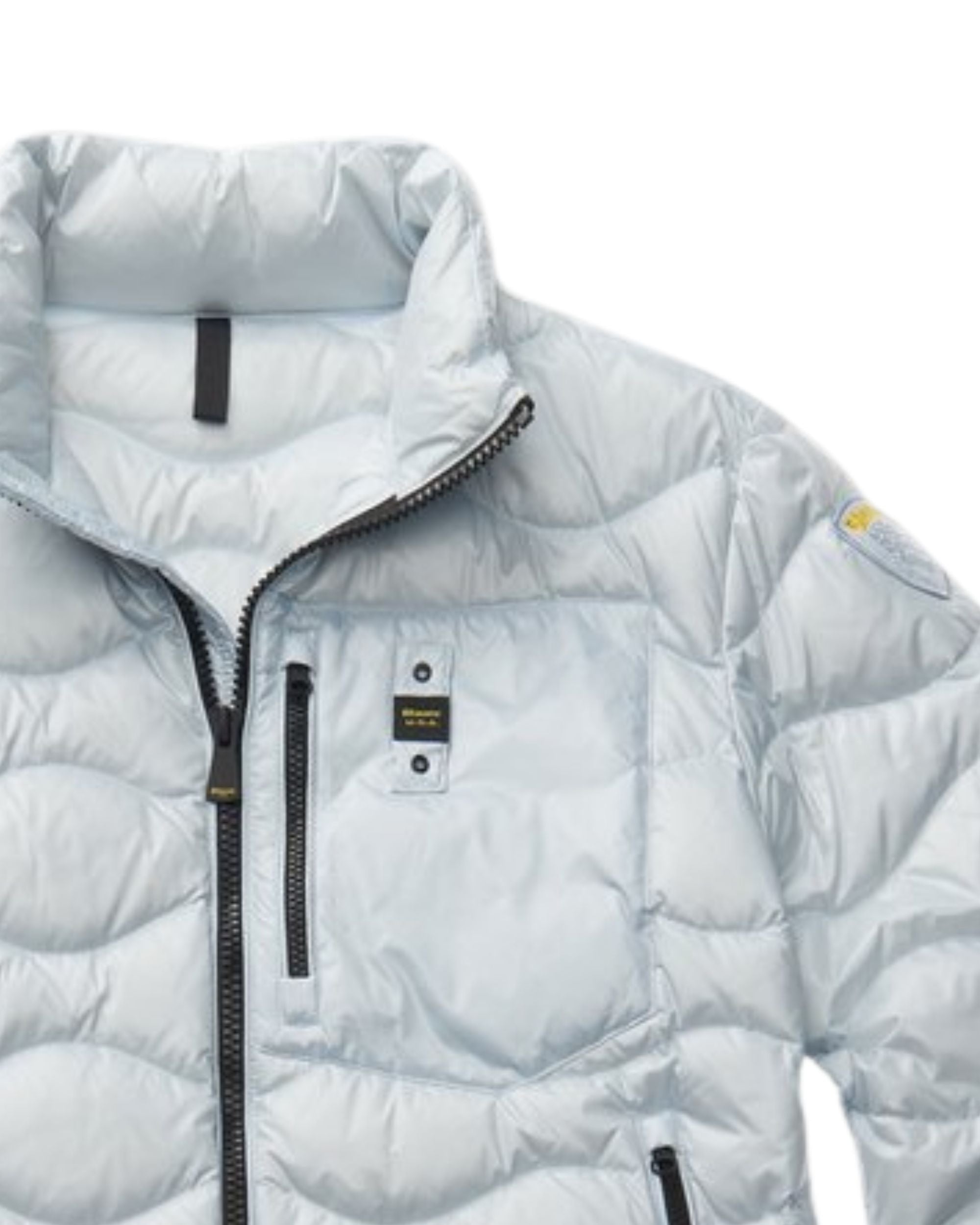 Blauer Giubbino Piumino con Fodera in Piuma Onda Azzurro Celeste Uomo