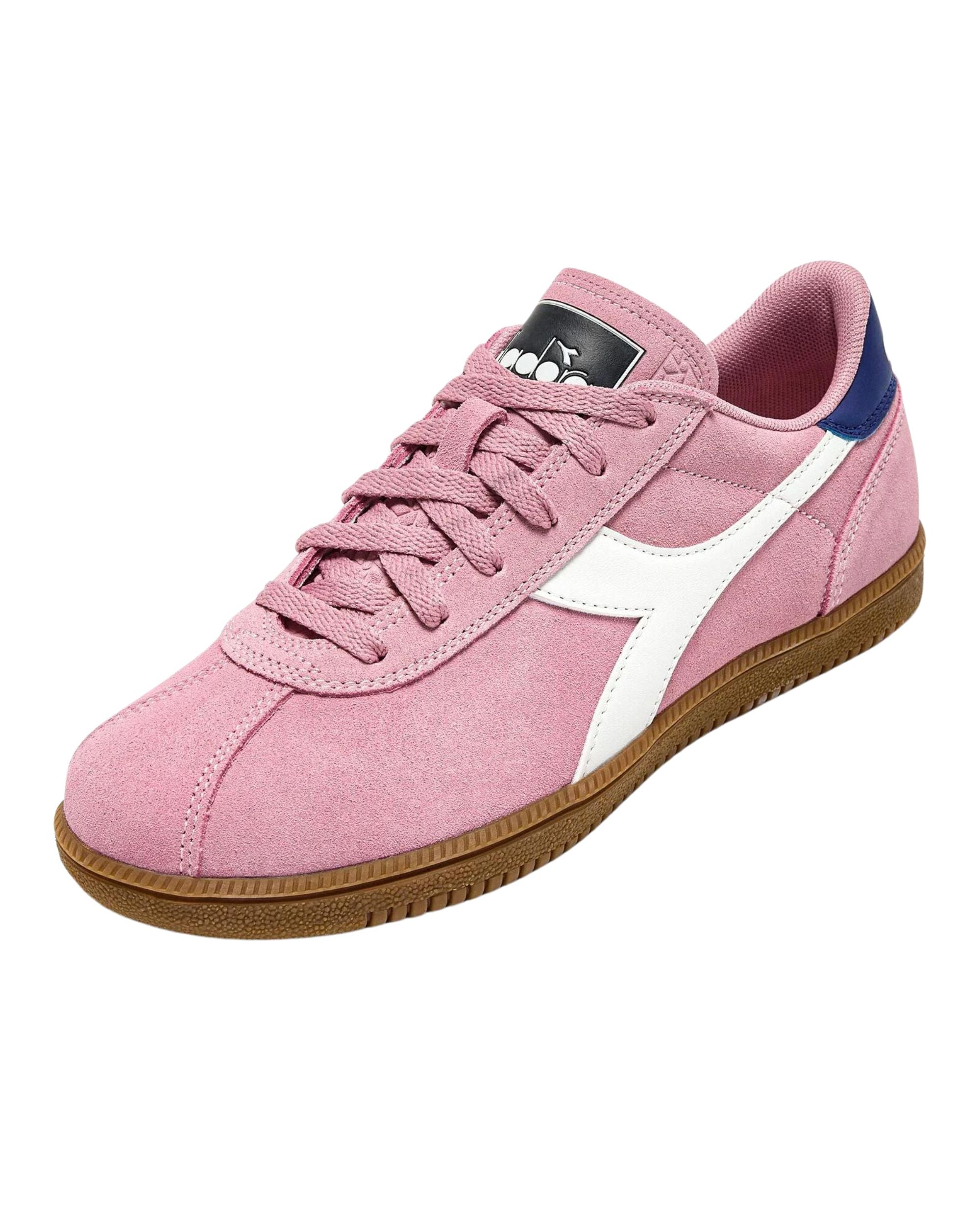 Diadora Sneaker Casual Tomaia In Pelle Rosa Unisex