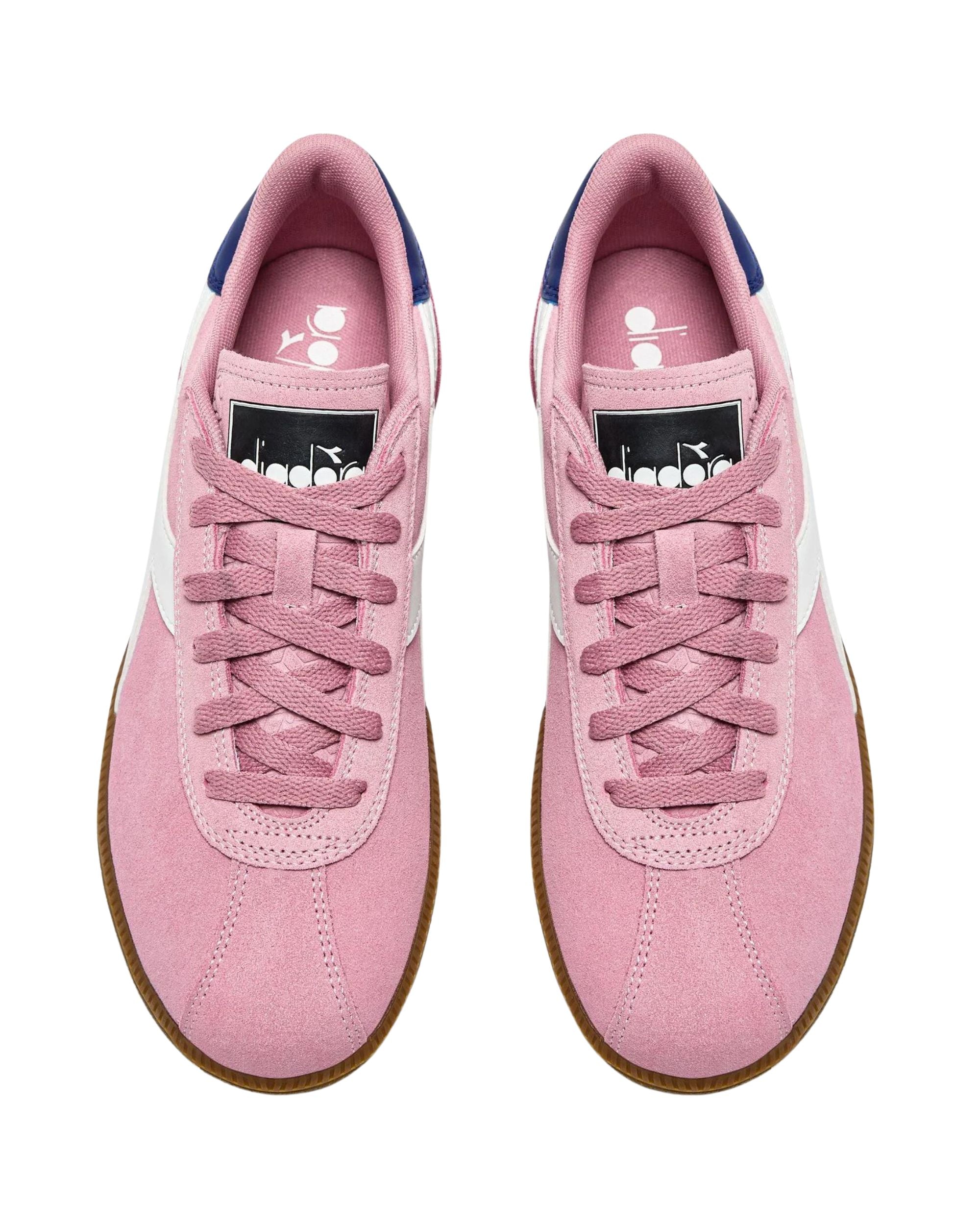 Diadora Sneaker Casual Tomaia In Pelle Rosa Unisex