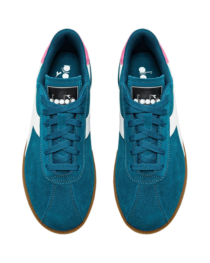 Diadora Sneaker Casual Tomaia In Pelle Blu Unisex 3