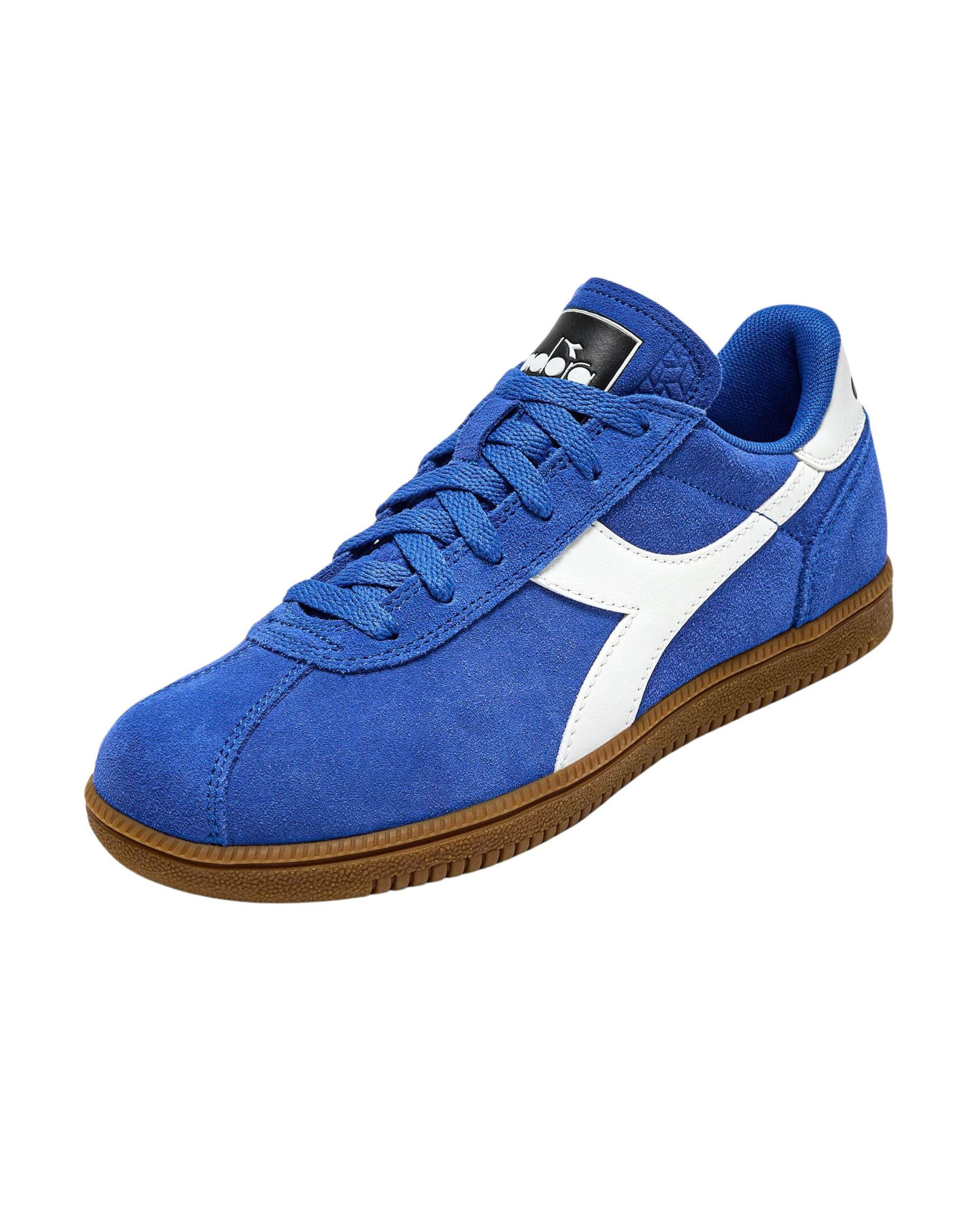 Diadora Sneaker Casual Tomaia In Pelle Blu Unisex