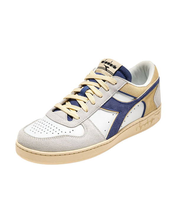 Diadora Magic Basket Low Suede Leather Bianco Unisex-2