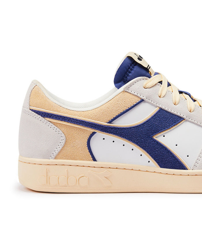 Diadora Magic Basket Low Suede Leather Bianco Unisex 5