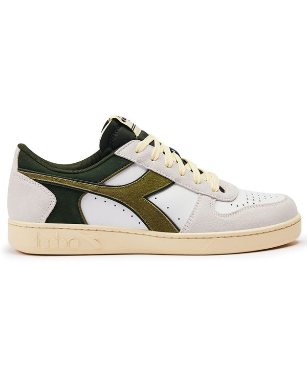 Diadora Magic Basket Low Suede Leather Bianco Unisex