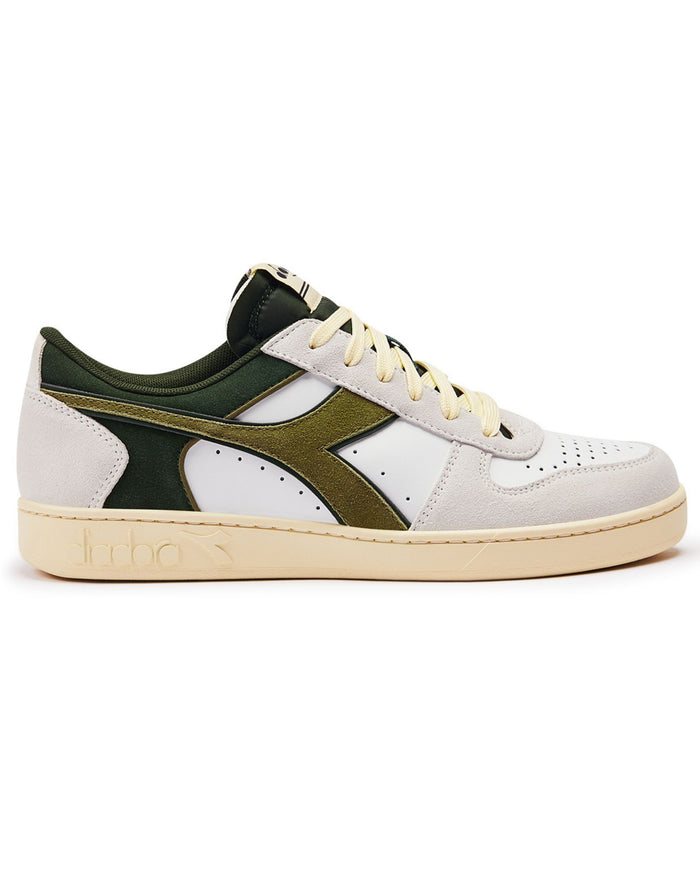 Diadora Magic Basket Low Suede Leather Bianco Unisex 1