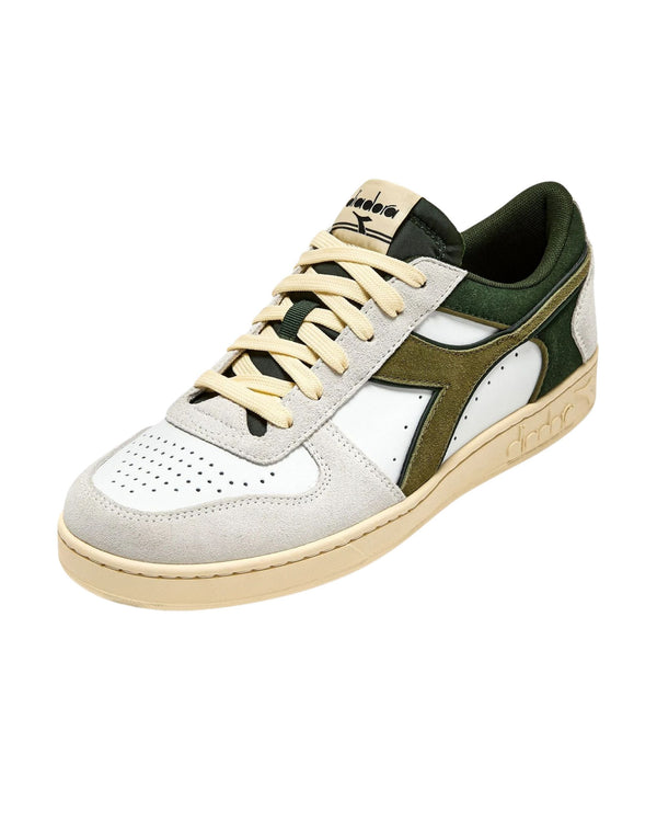 Diadora Magic Basket Low Suede Leather Bianco Unisex-2