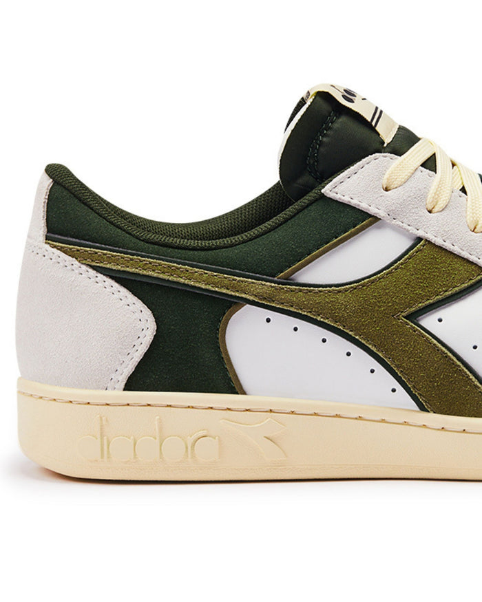 Diadora Magic Basket Low Suede Leather Bianco Unisex 5