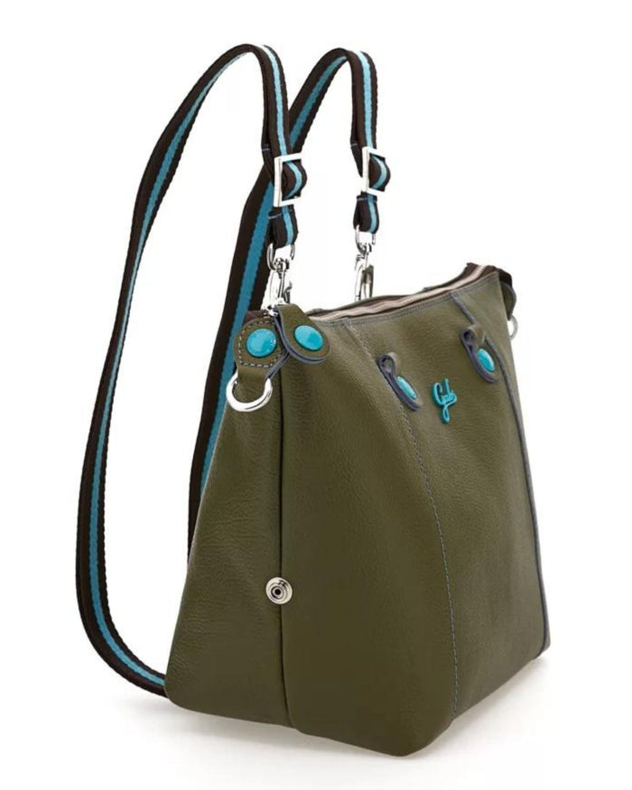 Gabs Convertible Hobo Shopper Tote Satchel Backpack Green Women 3