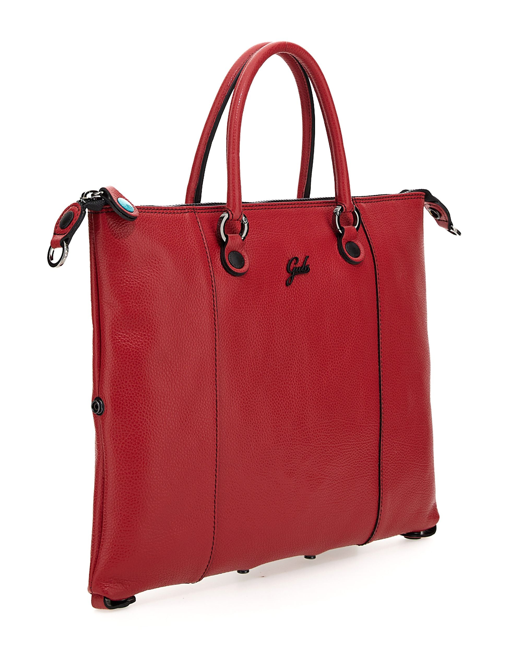 Gabs Borsa Trasformabile Hobo Shopper Tote Bauletto Zaino Rosso Fuoco Donna