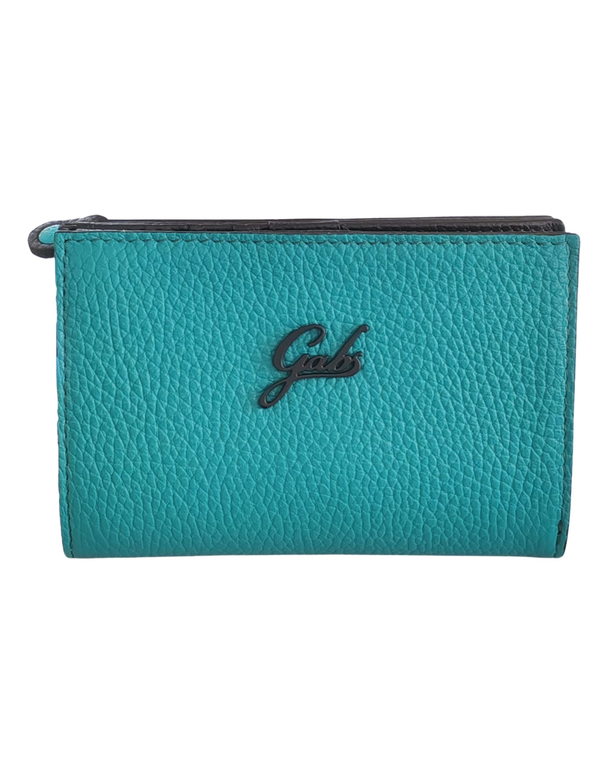 Gabs Zip Porta Monete Carte Banconote 14x10x2 Cm Verde Donna