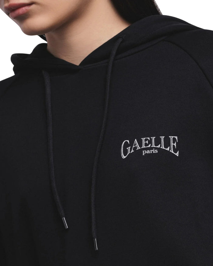 Gaelle Logo Fronte Cappuccio Stondata Nero Donna 3