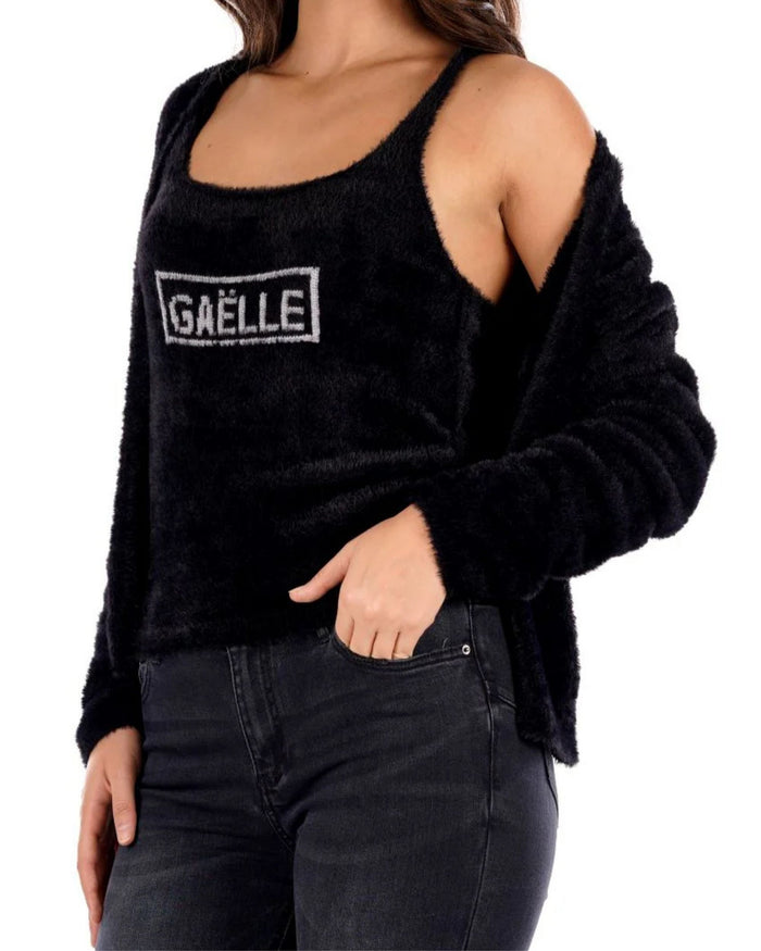 Gaelle Cropped Con Log Nero Donna 2