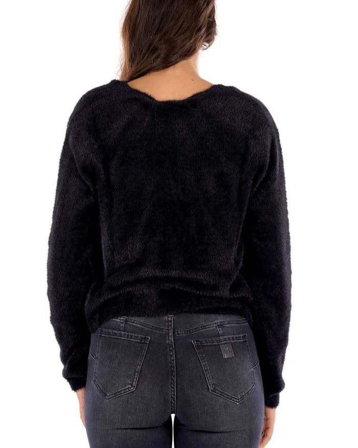 Gaelle Cropped Con Log Nero Donna 4