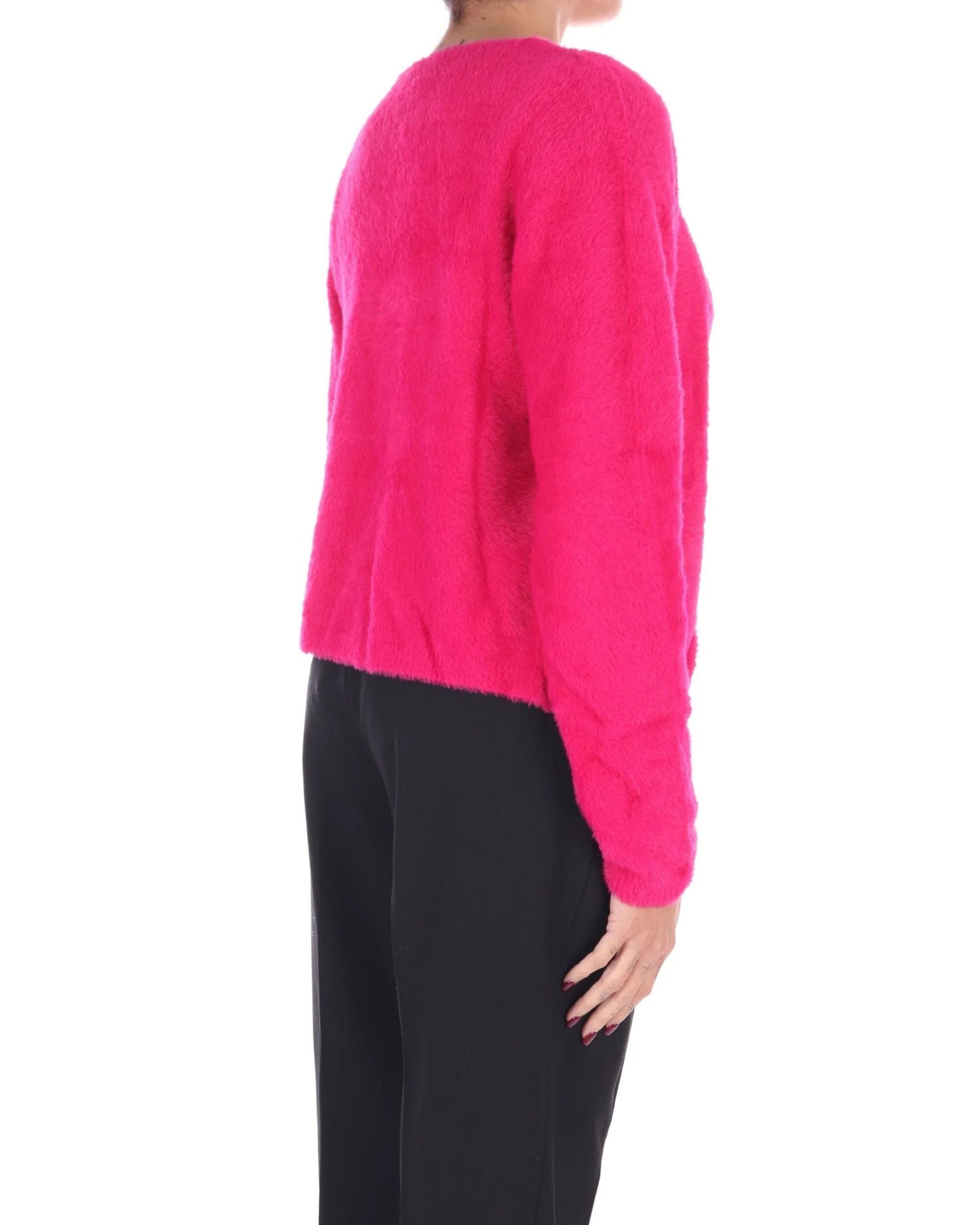 Gaelle Set cardigan e canotta Cropped Con Log fucsia