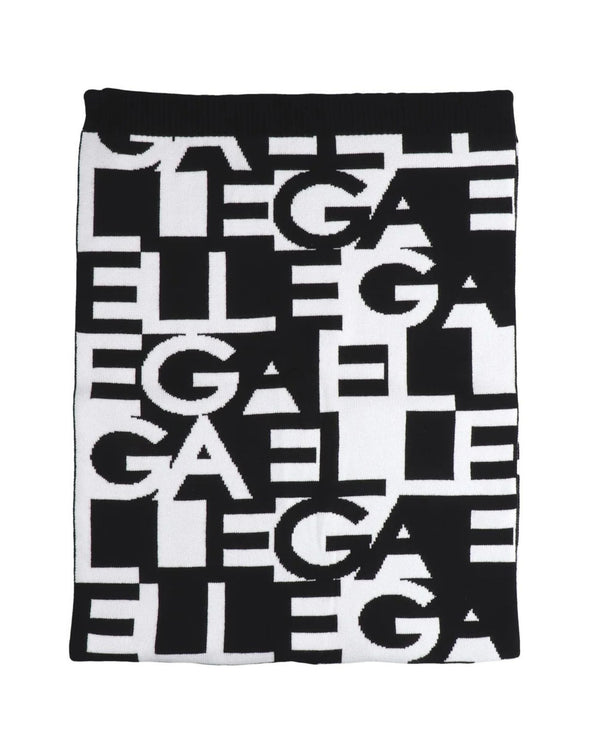 Gaelle Jacquard Fantasia Lettering Bianco Unisex