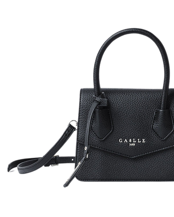 Gaelle Ecopelle Logo Metallo Nero Donna-2