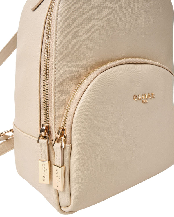 Gaelle Ecopelle Saffiano E Logo Beige Donna-2