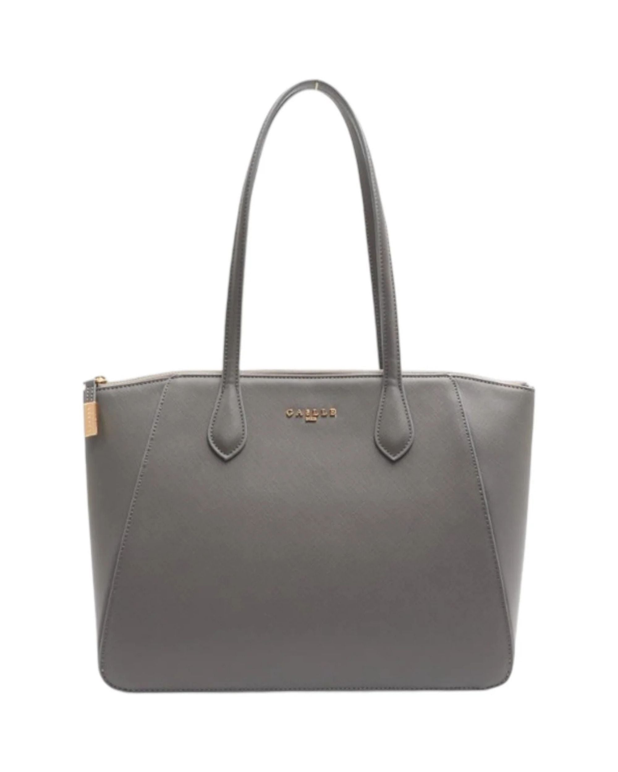 Gaelle Ecopelle Logo Metallo Grigio Donna