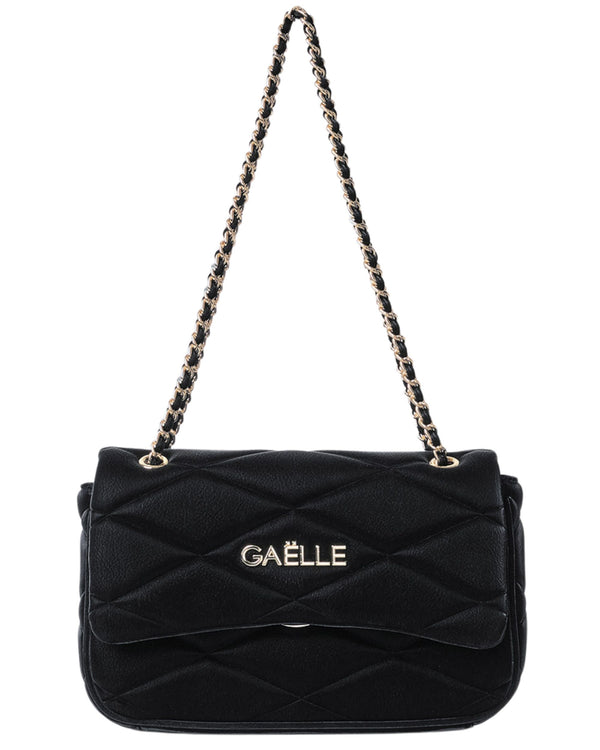 Gaelle Pochette Matelasse' Puffer E Logo Oro Nero Donna