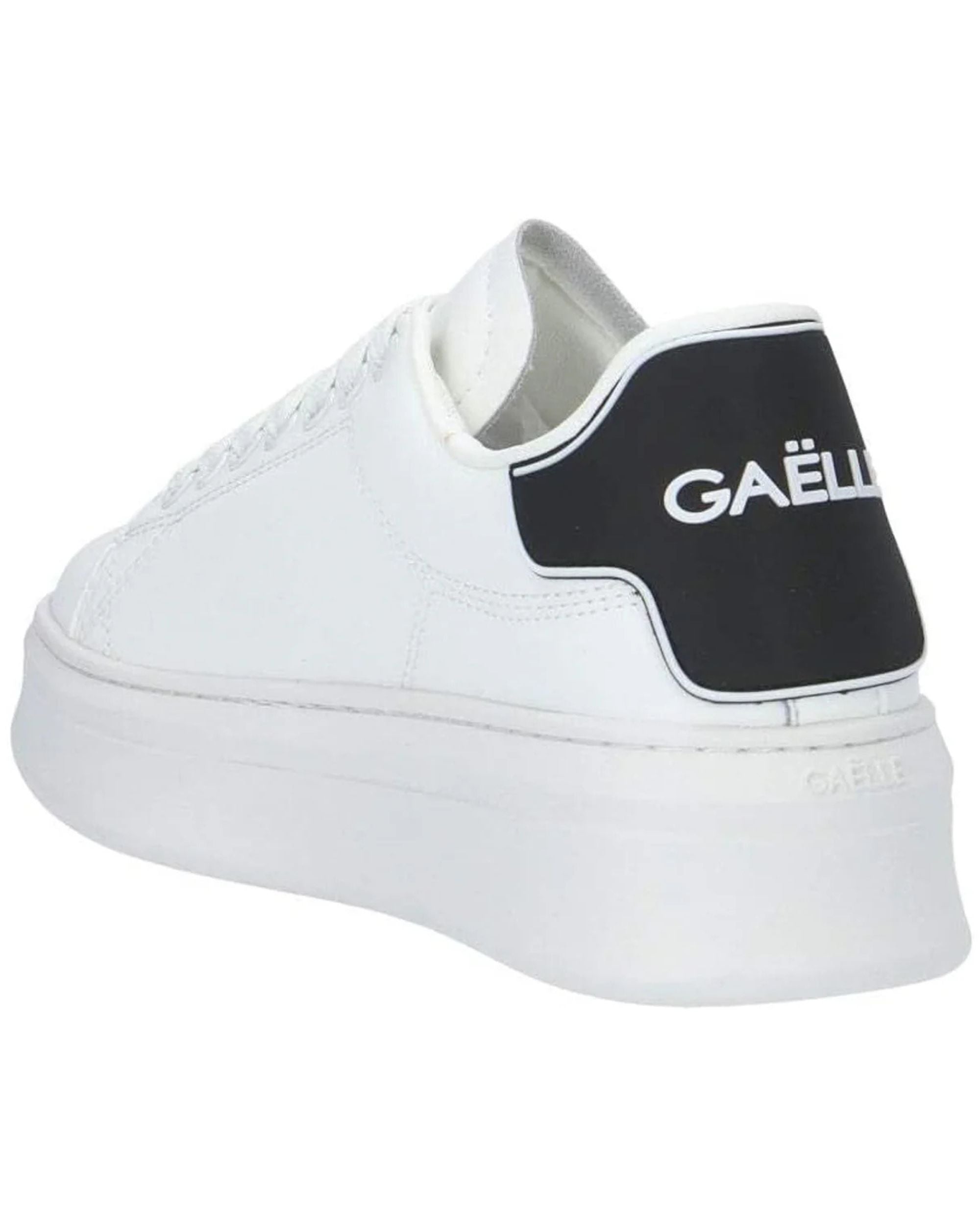 Gaelle Paris Scarpe Sneaker Addict in Pelle Bianco Nero Donna