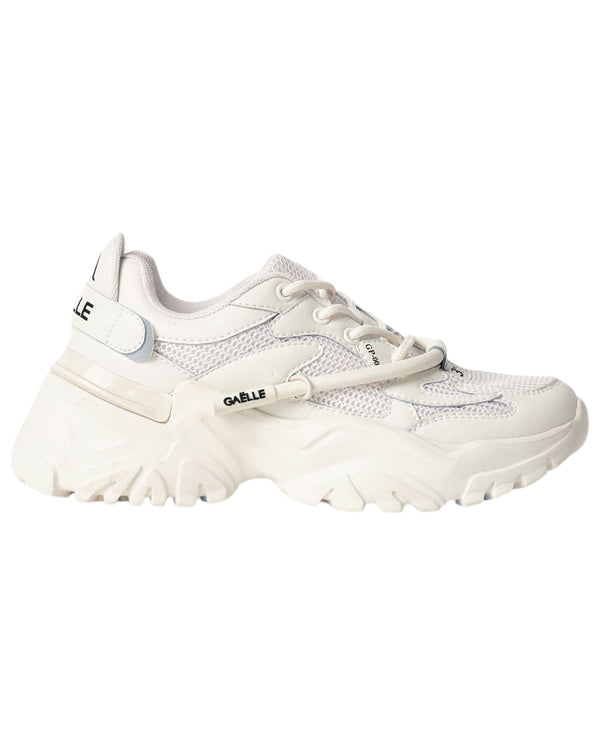 Gaelle Paris Runner Con Tomaia In Ecopelle Bianco Donna