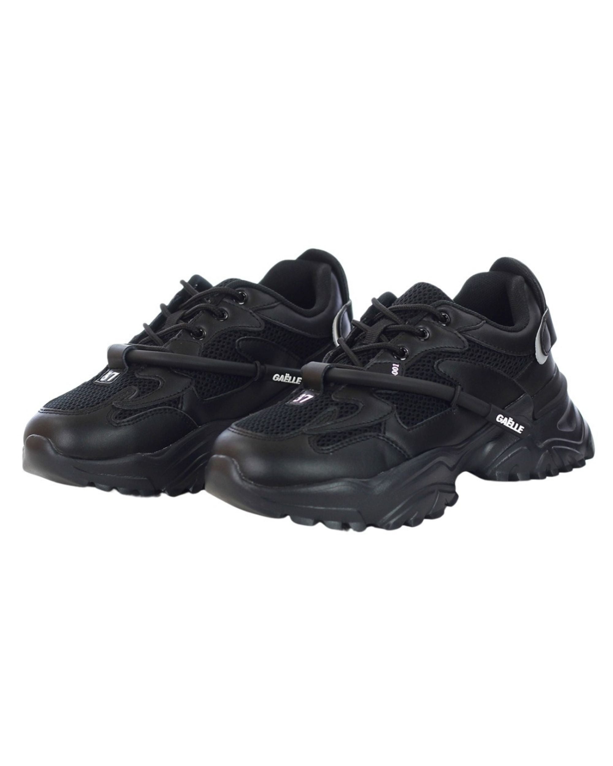 Gaelle Paris Sneaker Runner Con Tomaia In Ecopelle Nero Donna GACAW01114