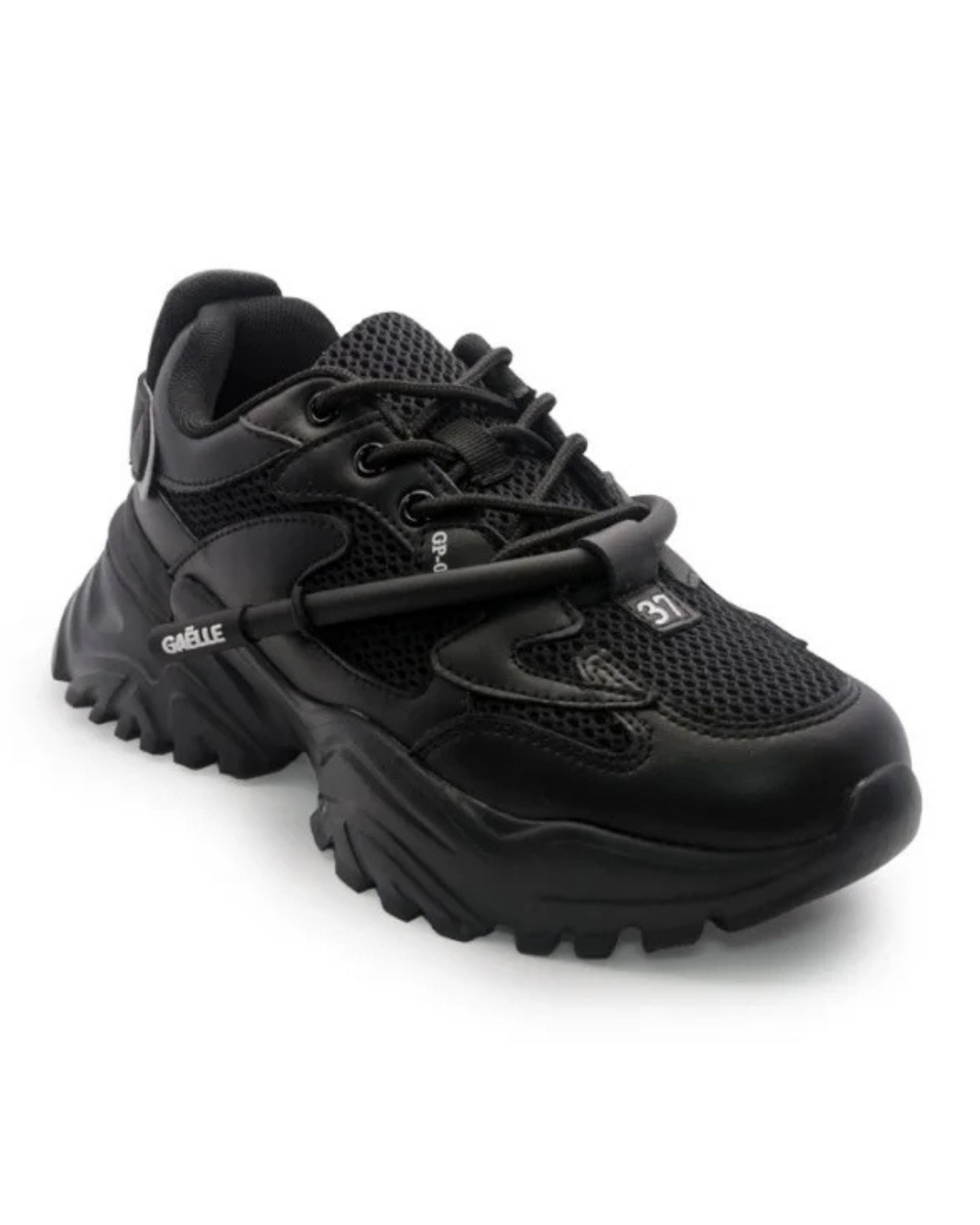 Gaelle Paris Sneaker Runner Con Tomaia In Ecopelle Nero Donna GACAW01114