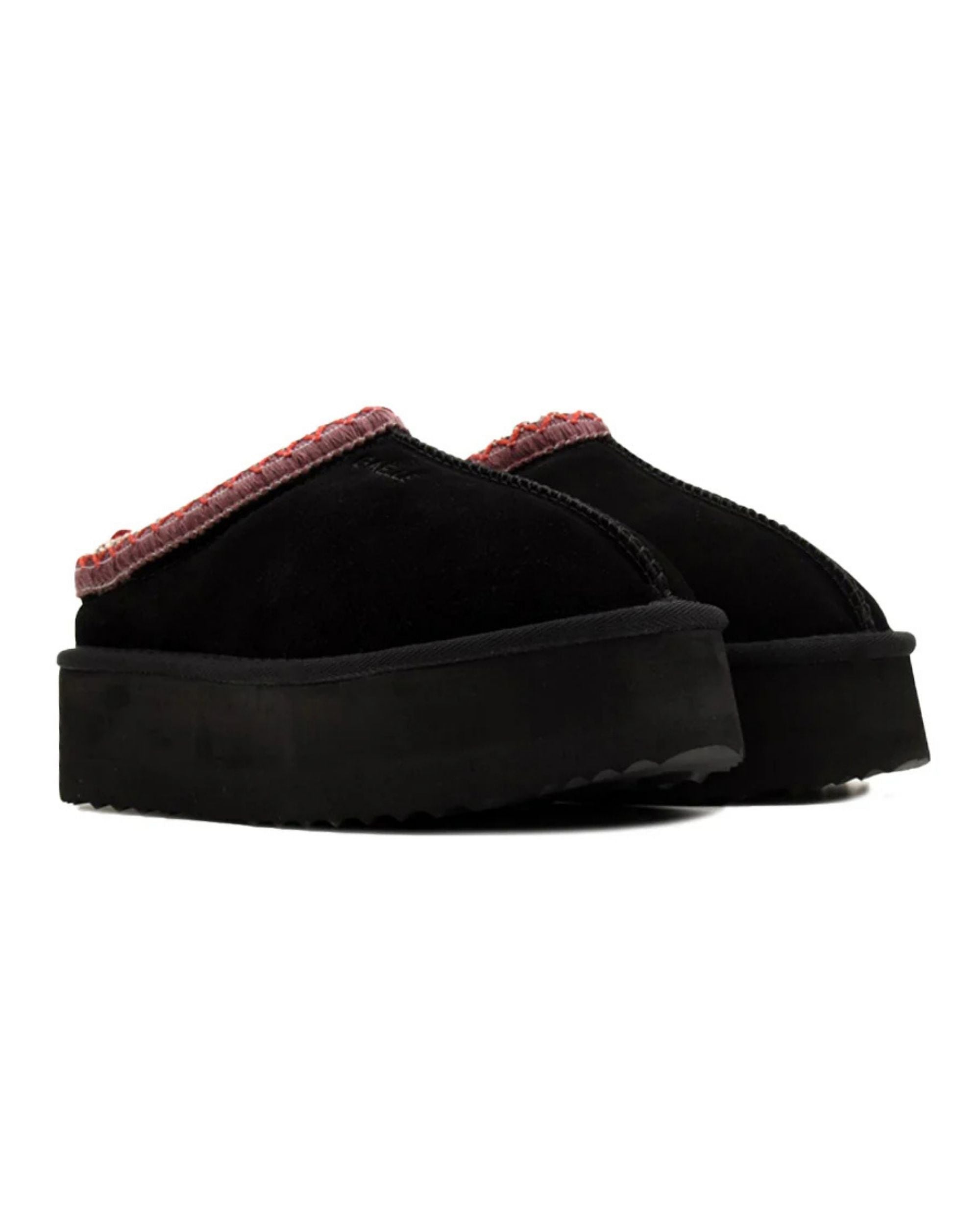 Gaelle Eskimo Sabot In Suede Nero Donna