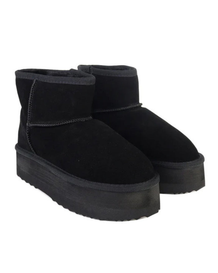 Gaelle Eskimo Boot Con Pelliccia Interna Nero Donna 5