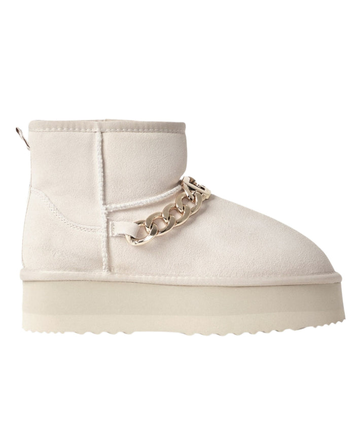 Gaelle Eskimo Boot Con Pelliccia E Catena Decorativa Bianco Donna 1