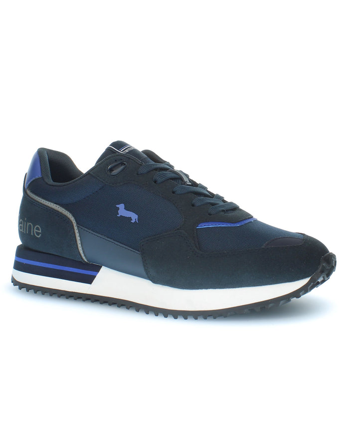 Harmont&blaine Sneaker Casual In Pelle Scamosciata Blu Uomo 1