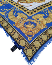 Versace Foulard Stole Pashmina Shawl Blue Women