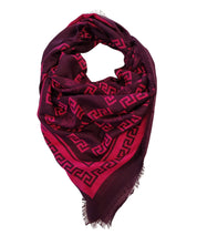 Versace Foulard Stole Pashmina Shawl Cashmere Blend Purple Women