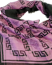 Versace Foulard Stole Pashmina Shawl Cashmere Blend Pink Women