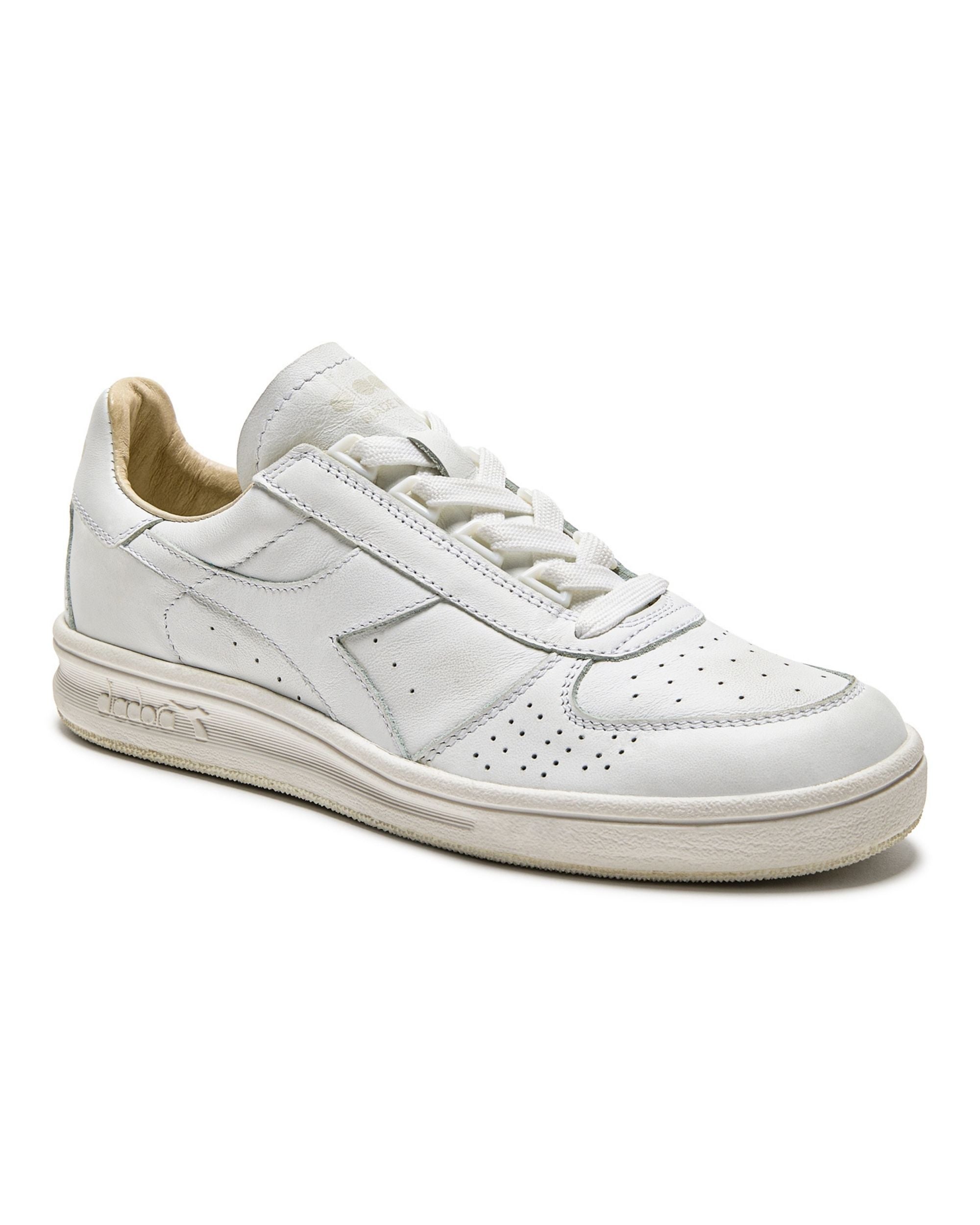Diadora Heritage Pelle Premium Stone Wash Ceratura Naturale Bianco Unisex
