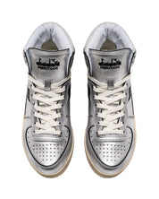 Diadora Heritage Pelle Premium Stone Wash Ceratura Naturale Argento Donna