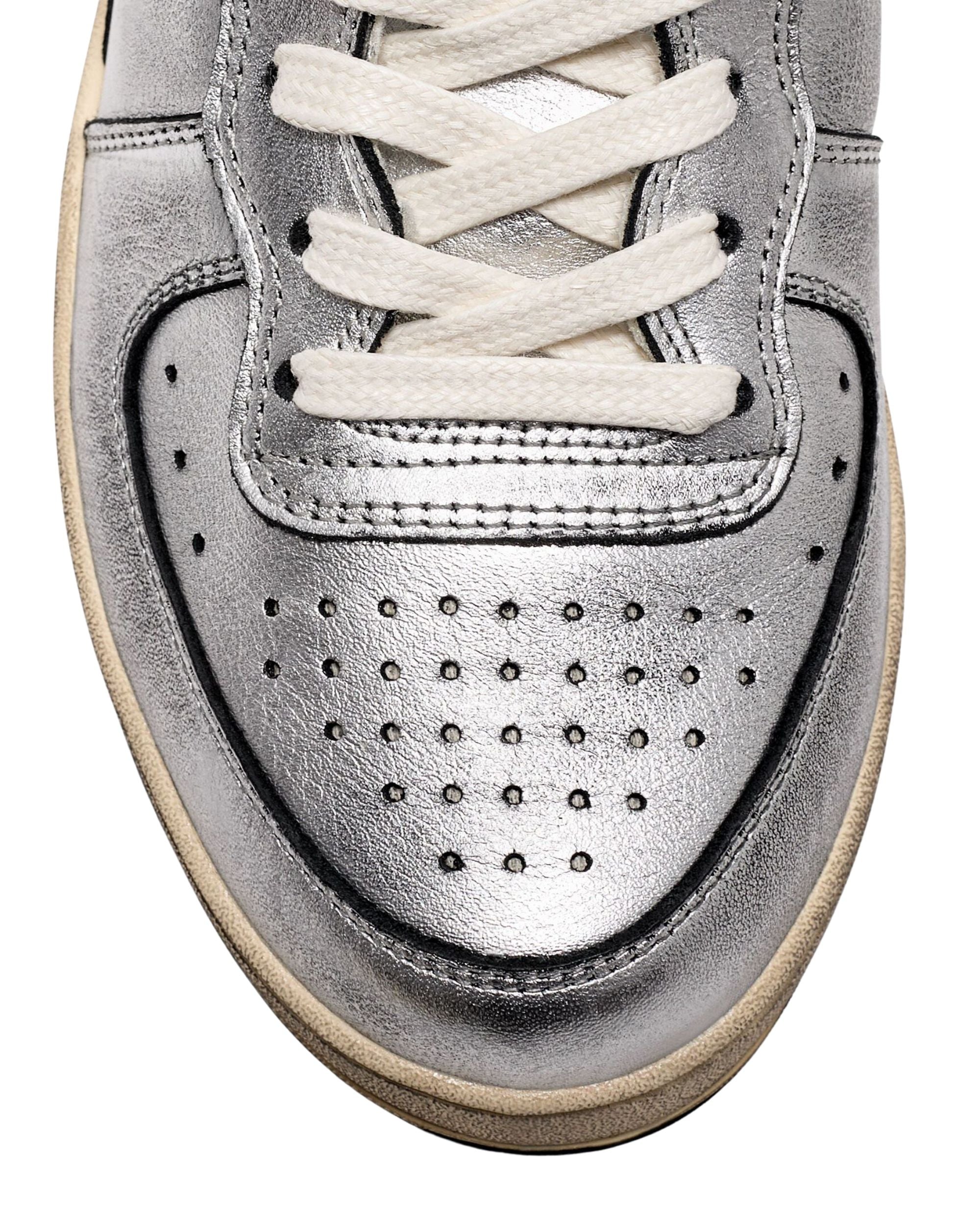 Diadora Heritage Pelle Premium Stone Wash Ceratura Naturale Argento Donna